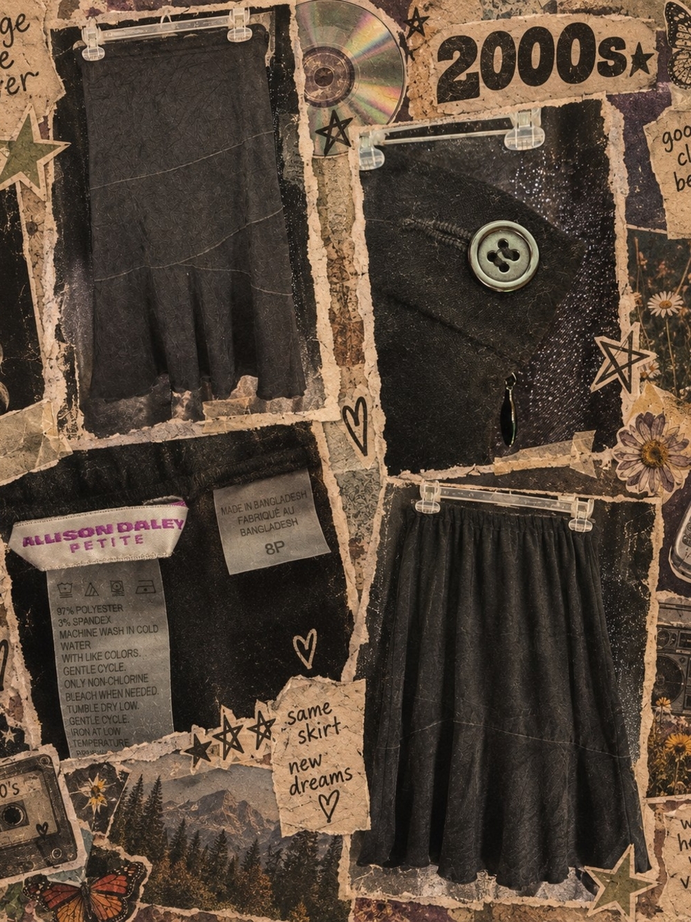 Vintage Alison Daley Petite Black Maxi/Midi Skirt Dreamy vintage black skirt